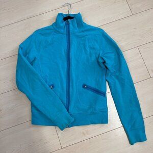Lululemon "Vintage" Zip Up Jacket Sz 8 M Blue